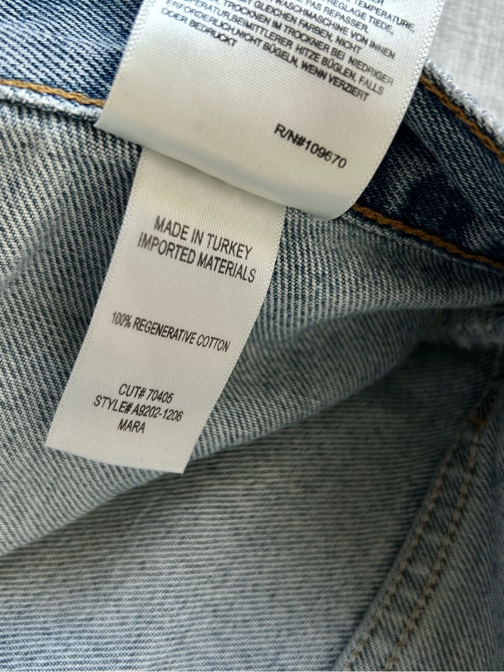 Agolde Mara High-Rise Barrel-Leg Light Wash Jeans Size 27 Curved Baggy Relaxed - Picture 9 of 16
